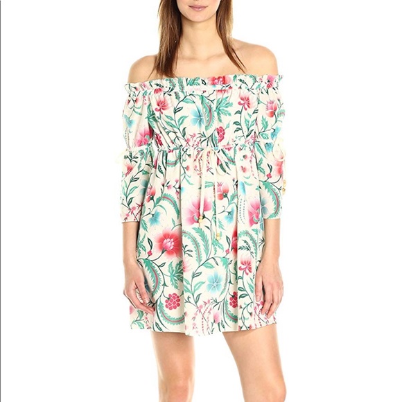 Rachel Zoe Dresses & Skirts - Rachel Zoe Off-the-Shoulder Floral Dress-  Size 8